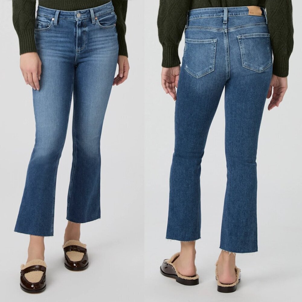 NWT New Paige Colette Crop Flare Jeans Size 23
